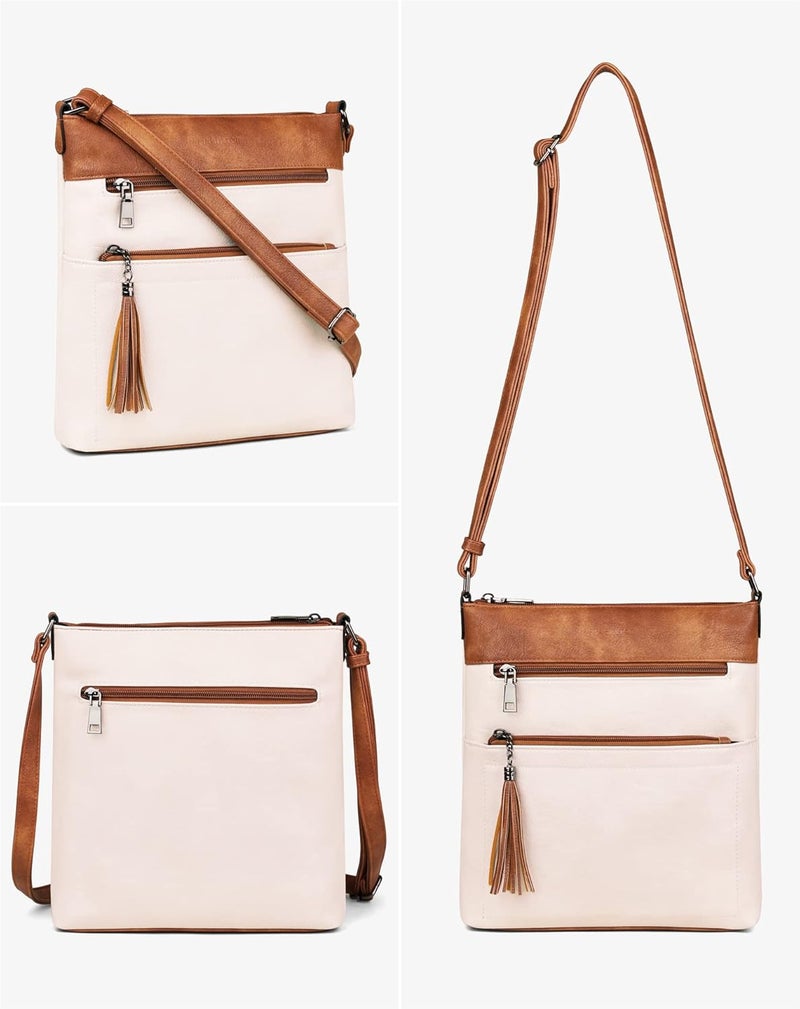 MASINTOR Crossbody Purses for Women, Multi Pocket Casual Crossbody Bag, Adjustable Strap Shoulder Bag with Tassel - Image 5